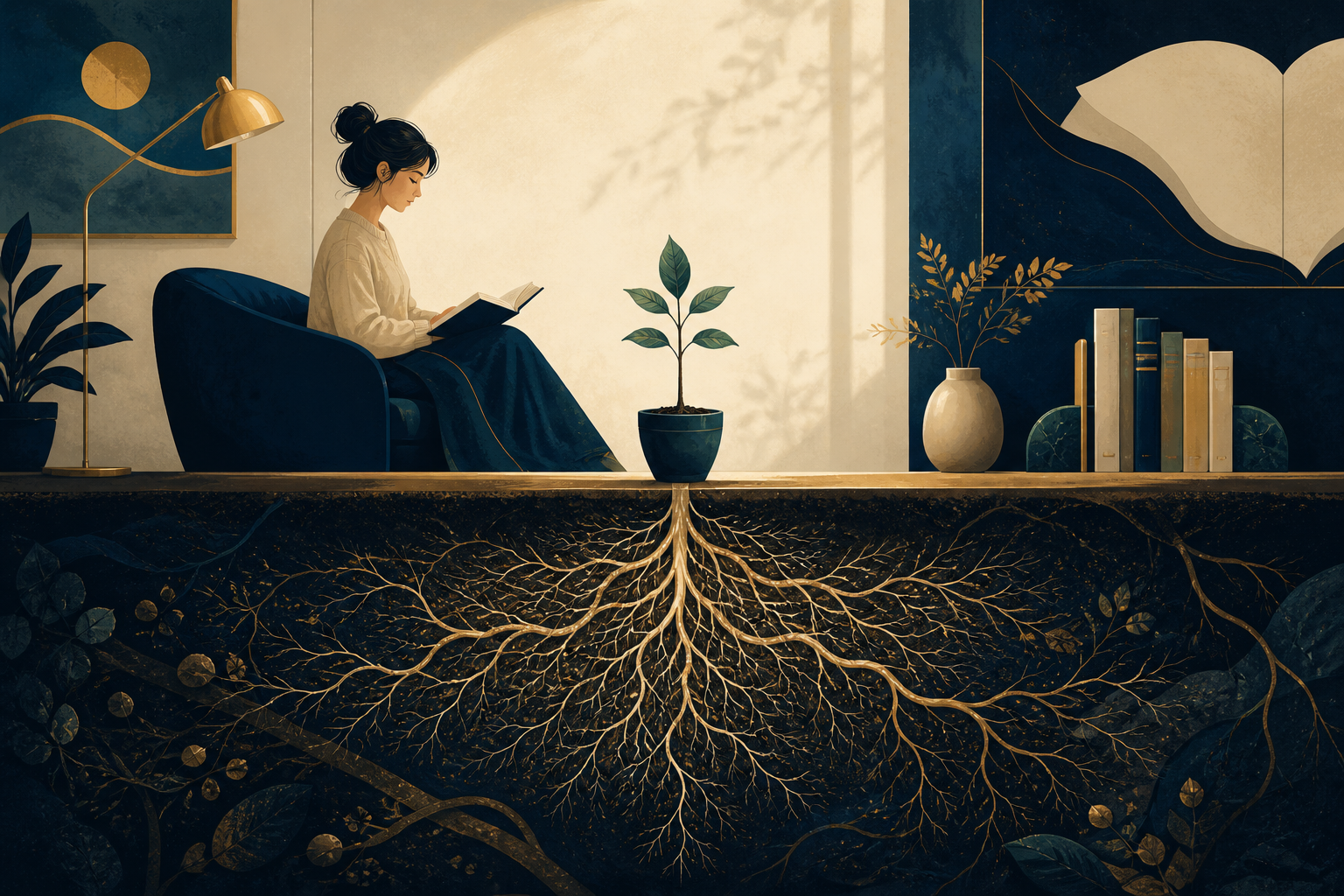 Editorial illustration for The Years That Feel Like Nothing Is Happening