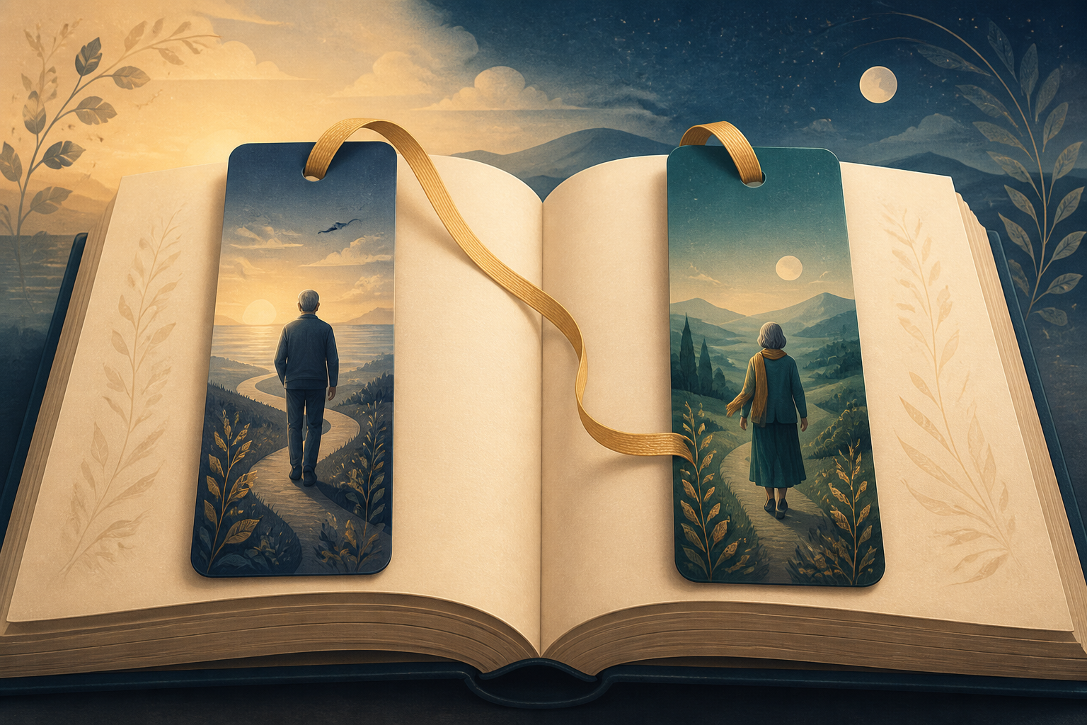 Editorial illustration for Two Timelines, One Story